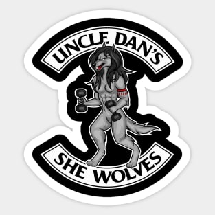 Black & Gray She Wolf Sticker